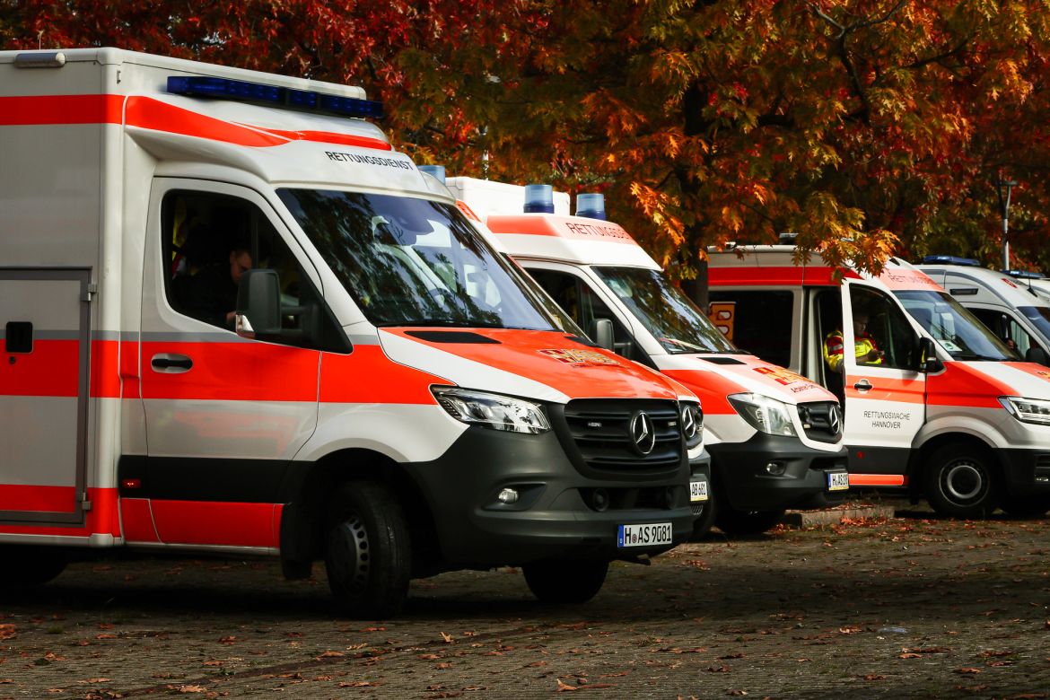 RTWs im Bereitstellungsraum